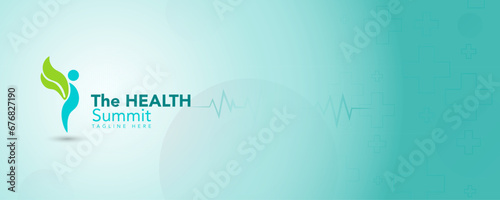 logo graphic design of annual event summit and title made for the healthcare medical theme - annual convention for doctors and nurses