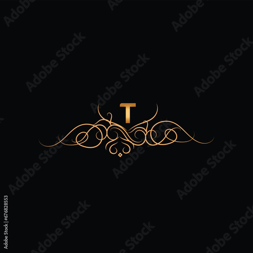 creative golden latter logo design