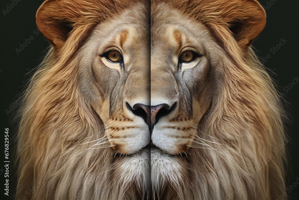 Portrait of a lion as a symbol of the zodiac