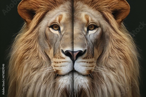 Portrait of a lion as a symbol of the zodiac © Cuong