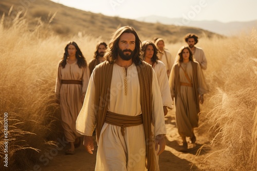  Jesus Christ and His disciples walk through a wheat field
