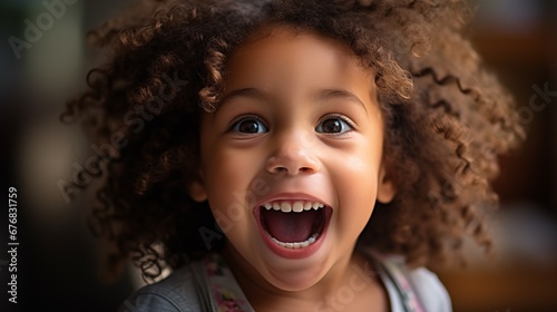 Infectious Laughter - Vibrant Child Celebrating a Joyous Moment