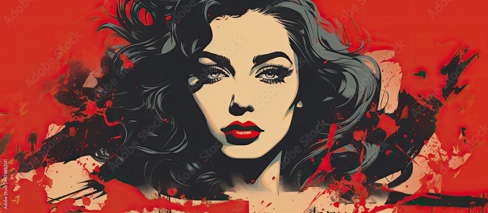 I created a retro grunge sticker featuring an iconic woman as a hand drawn cartoon illustration adding a touch of art and character to the label through doodle drawing I created a retro grunge sticker featuring an iconic woman as a hand drawn cartoon illustration adding a touch of art and character to the label through doodle drawing