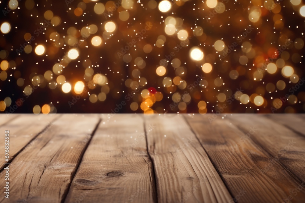 A simple wooden table with a blurred background. Suitable for various uses and settings. A simple wooden table with a blurred background. Suitable for various uses and settings.