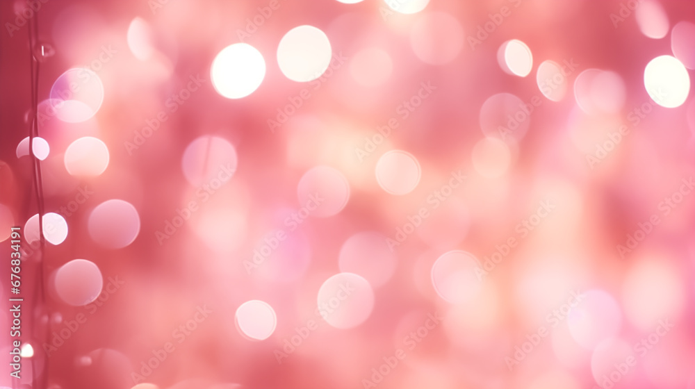 abstract blurred pink background of light bokeh