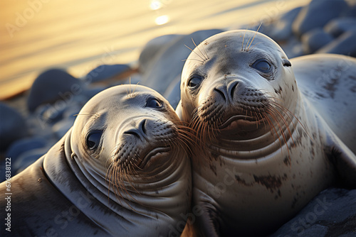 A pair of seals © wendi