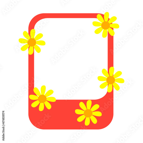 Cute polaroid photo frame illustration