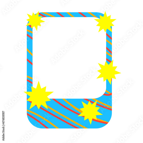 Cute polaroid photo frame illustration