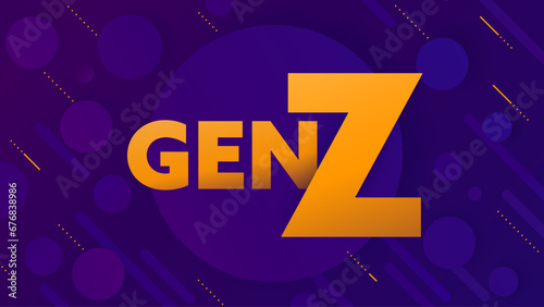 gen z vector design on abstract background