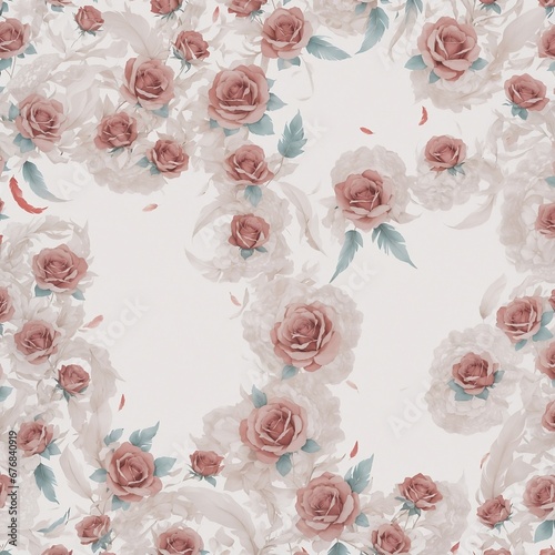 Seamless pattern design water color paining cloud