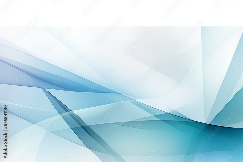 Obraz premium Abstract geometric blue and light blue textured background with white triangular elements