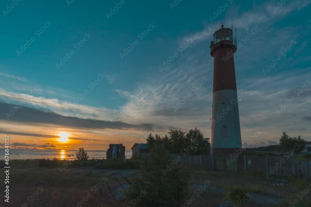 Timelapse night to day - Lighthouse Seskar in Baltik Sea Timelapse night to day - Lighthouse Seskar in Baltik Sea