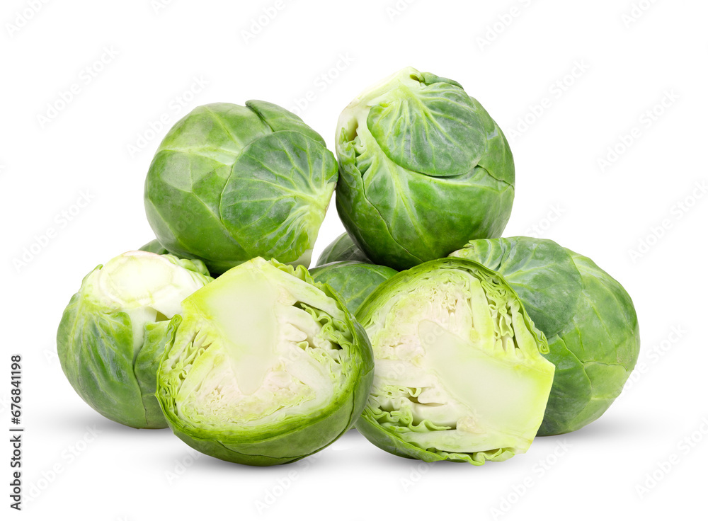 Fototapeta premium Brussel Sprouts isolated on white background