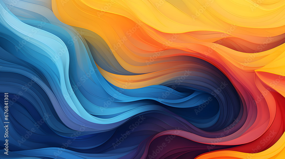 abstract background with red and blue waves 