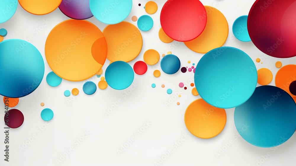 abstract background design with colorful circles. create using a generative ai tool 