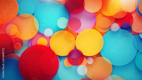 abstract background design with colorful circles. create using a generative ai tool 