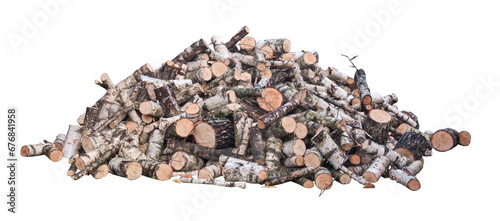 Firewood Birch transparent background