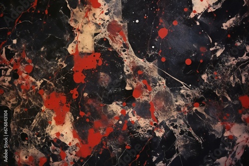 Red and black marble texture background, Abstract grunge background with copy space