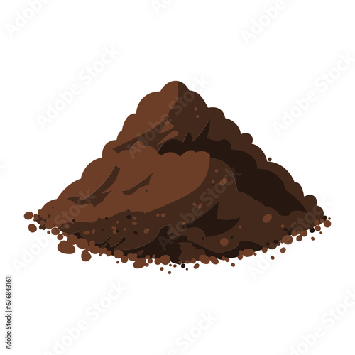 heap of soil isolated vector