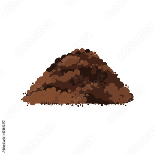 heap of soil isolated vector