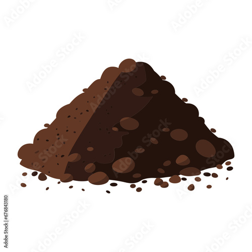 heap of soil isolated vector