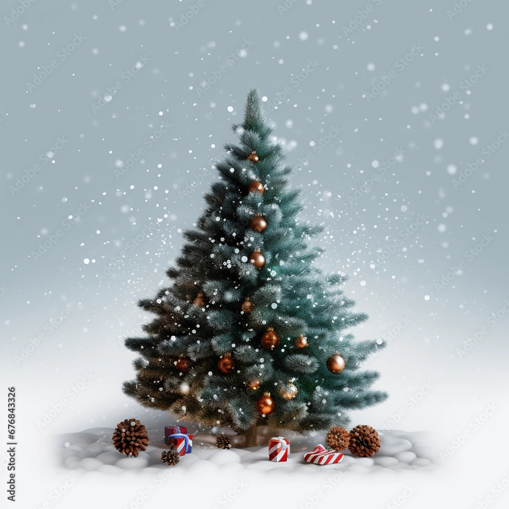 Decorated Christmas tree 