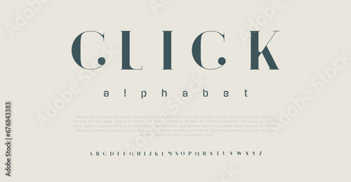GLICK classic lettering serif fonts decorative vintage retro concept. vector illustration
