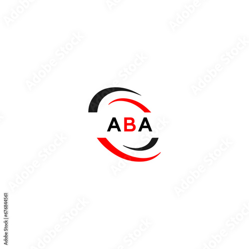 ABA logo. A B A design. White ABA letter. ABA  A B A letter logo design. Initial letter ABA linked circle uppercase monogram logo. A B A letter logo vector design. 