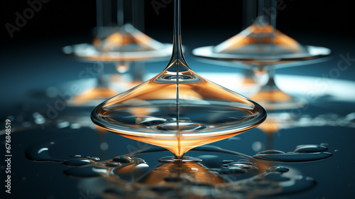drip dynamics in vibrant water art © Sunanta