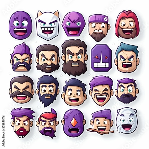 an assortment of emoticons from different types of characters