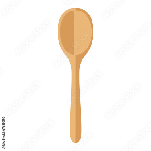 wood spoon isolated vector