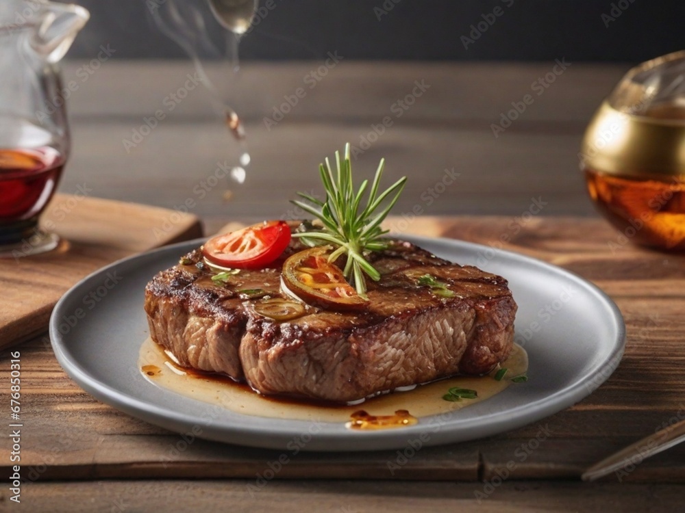 Fancy fine dining with delicious looking beef steik Fancy fine dining with delicious looking beef steik