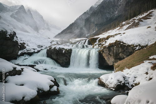 Winter Mountain Landscape in the Alpa