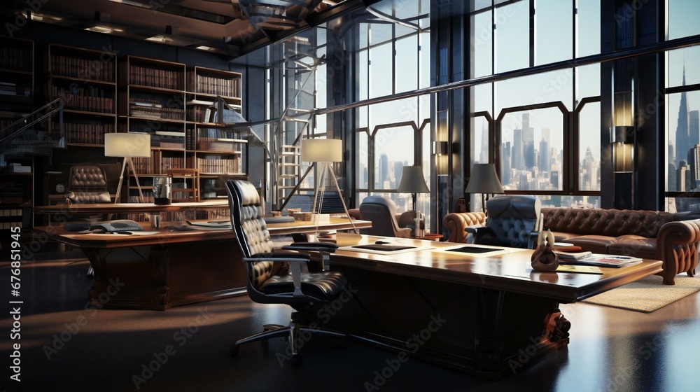 a well furnished office room a well furnished office room