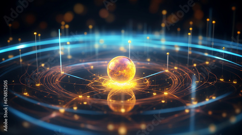 particles in atom scientific illustration photo