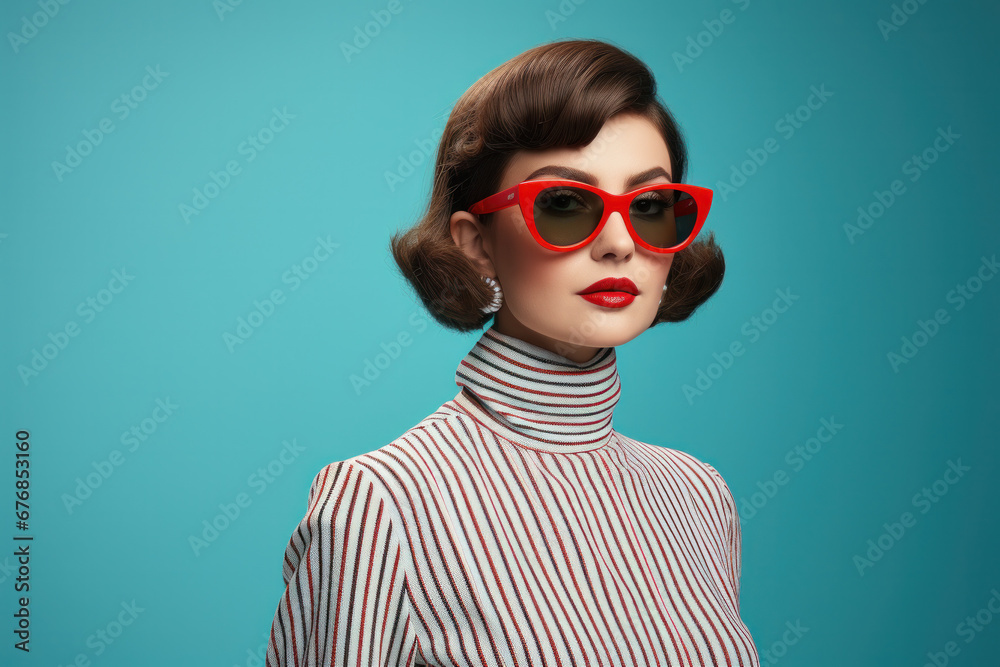 model wearing sunglasses created with Generative AI technology