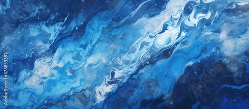 Blue colored marble stone texture background. AI generated image