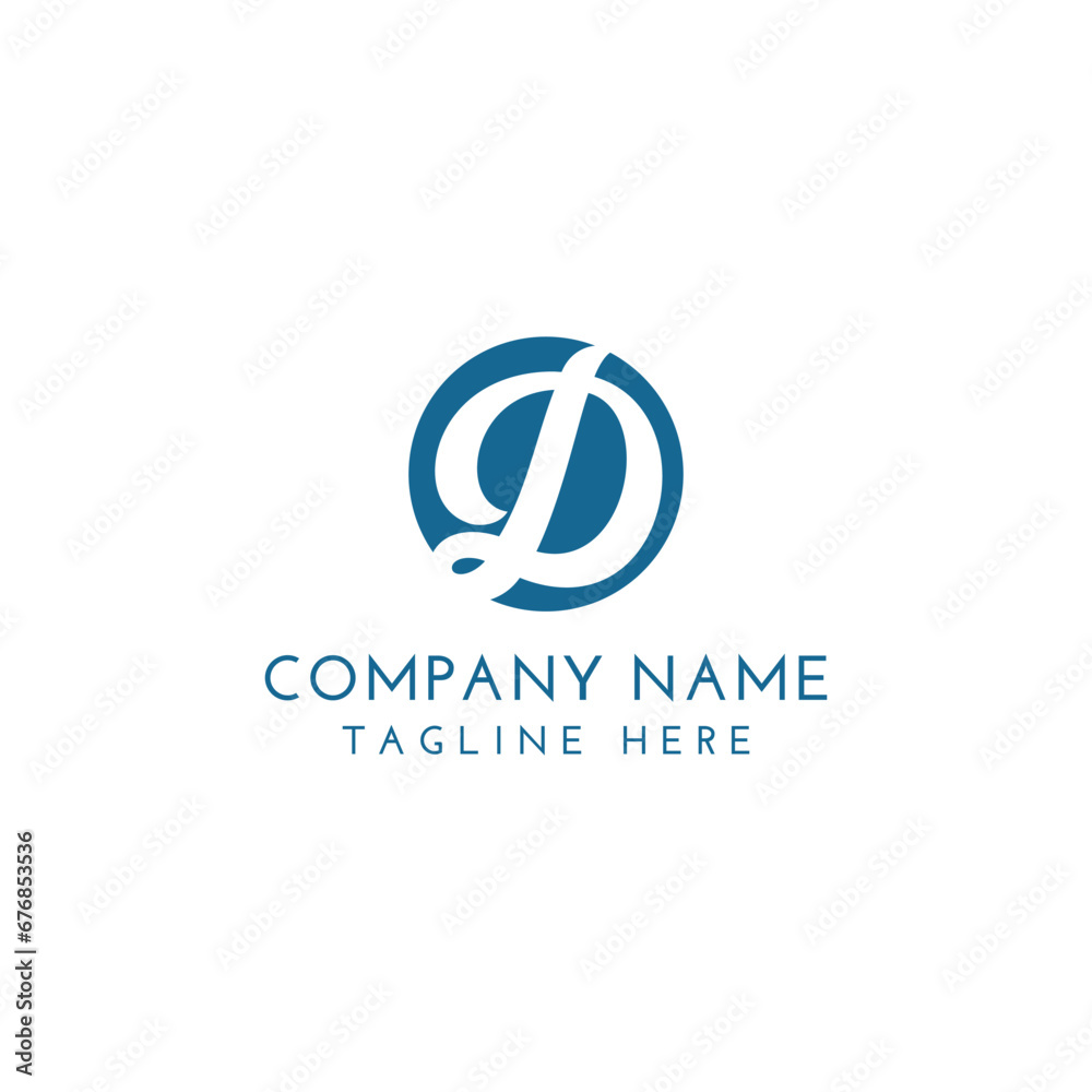 Fototapeta premium Professional d letter logo for all kinds of business. D letter logo design free download. Masterday letter logo design