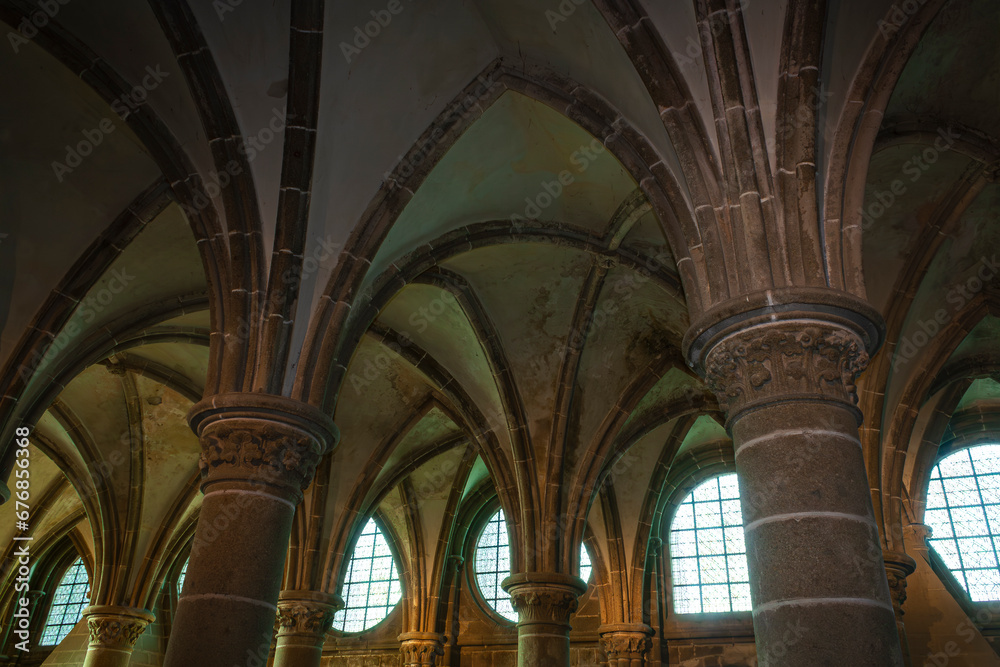 Gothic vaults and columns