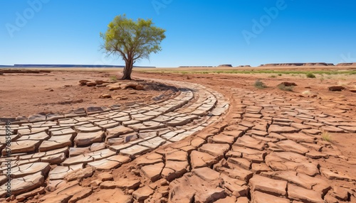 Droughts impact dead trees on cracked earth, symbolizing climate changes alarming effects.