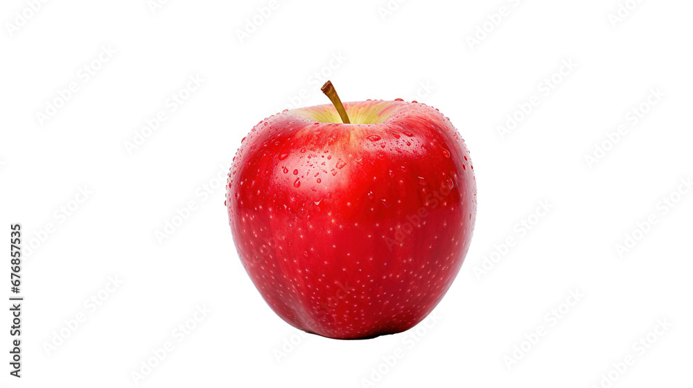 An apple isolated on transparent background, image with background removed, created with Generative Ai technology. An apple isolated on transparent background, image with background removed, created with Generative Ai technology.
