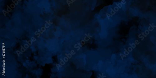 Abstract dark blue smoke background, navy blue watercolor and paper texture. beautiful dark gradient hand drawn by brush grunge background.Dark blue background for wallpaper and creative design.