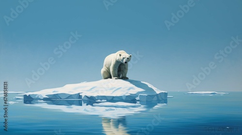 polar bear on ice © Amer