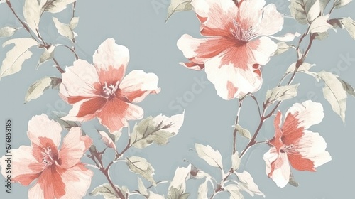 watercolor flowers backgrounds. illustrations in the style of handmade watercolors on a white background  generative artificial intelligence