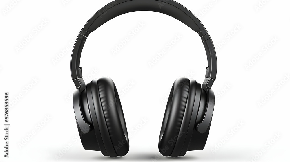 Headphone set isolated on white,AI Headphone set isolated on white,AI