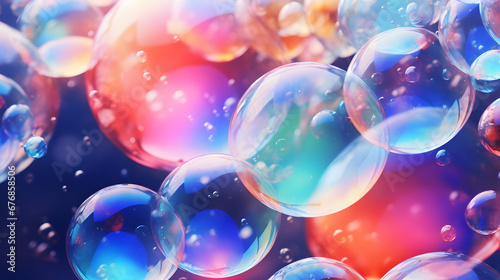 Background from bright soap bubbles,AI