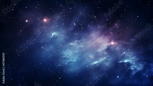 Galaxy with stars and space dust in the universe galaxy Generative Ai.