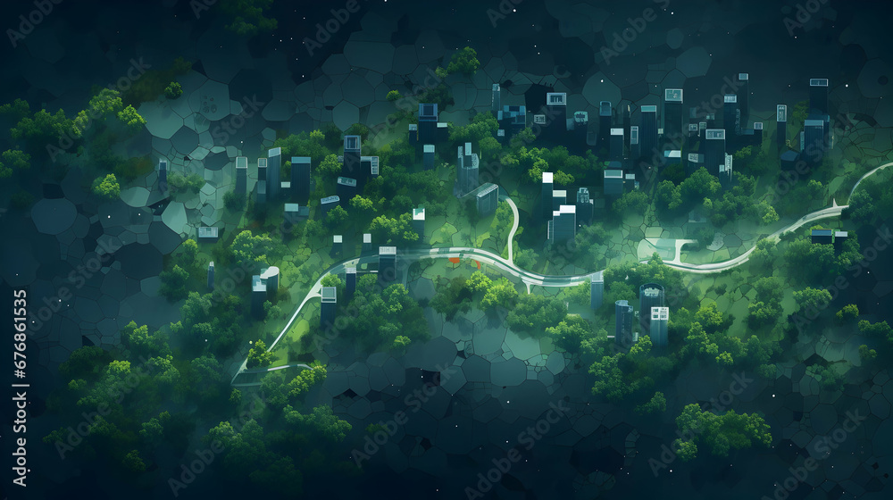 Green Grass field in the big city park, Generative AI Green Grass field in the big city park, Generative AI