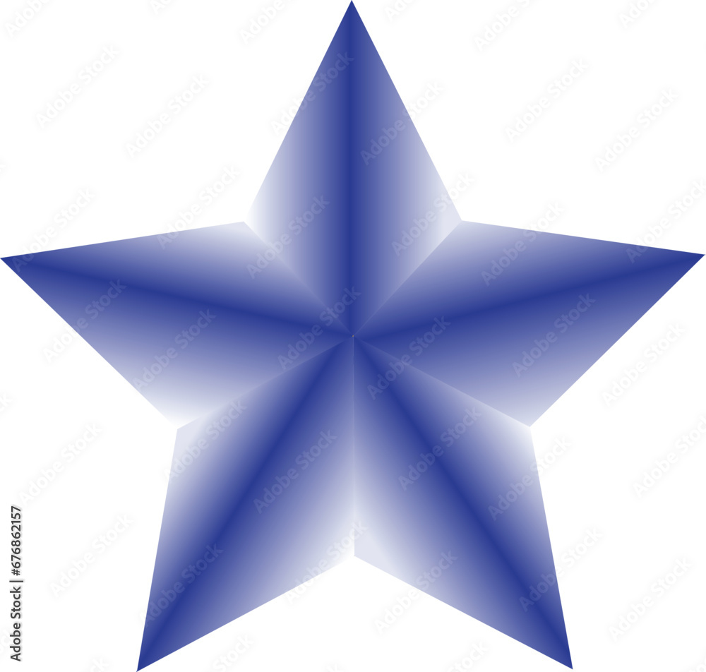 Obraz premium blue star on white background