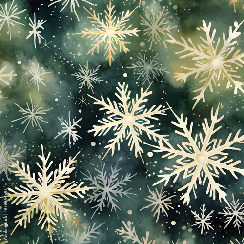 A Christmas pattern featuring simple and elegant snowflake 